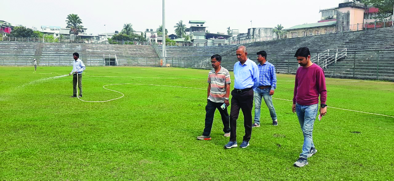 Work on to repair and renovate Kanchenjunga Stadium in Siliguri Work on to repair and renovate Kanchenjunga Stadium in Siliguri