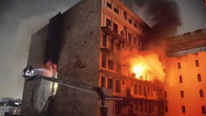 Six dead in major fire in Hyderabad multi-storey