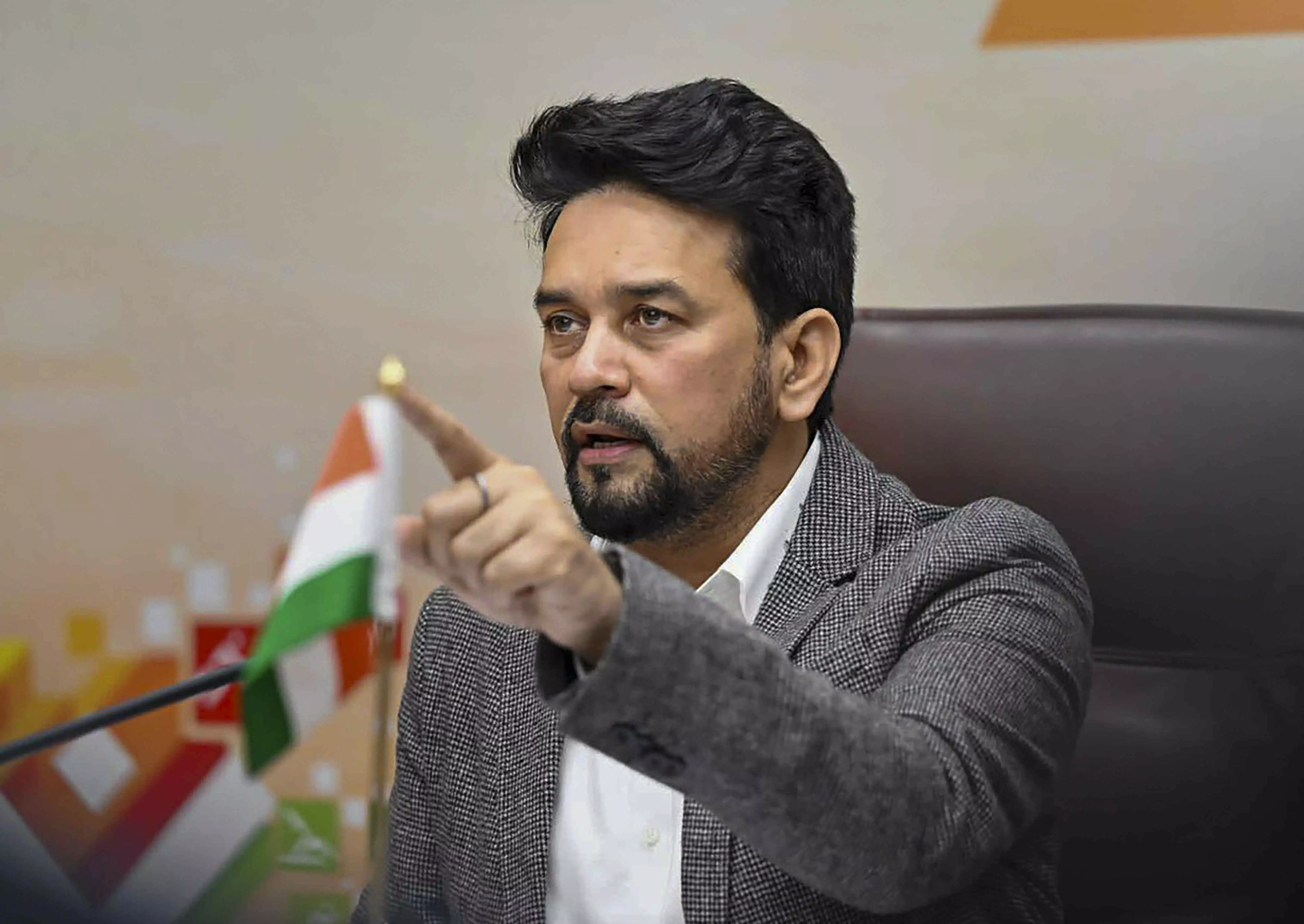 Why is Rahul running scared from Delhi Police, asks Union minister Anurag Thakur