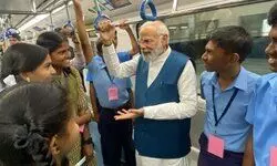PM Modi inaugurates new Metro line in Bengaluru, takes a ride with staff, workers PM Modi inaugurates new Metro line in Bengaluru, takes a ride with staff, workers
