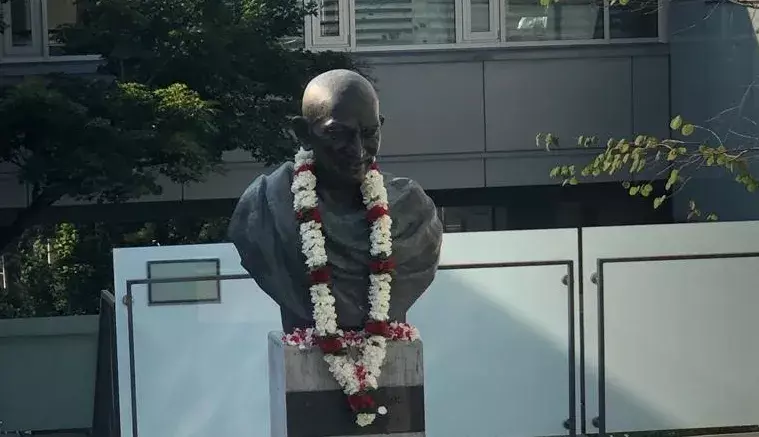 Second Mahatma Gandhi statue vandalised in Canada this month Second Mahatma Gandhi statue vandalised in Canada this month