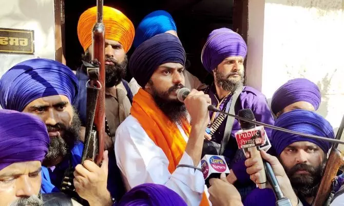 Fugitive radical preacher Amritpal Singhs video surfaces on social media