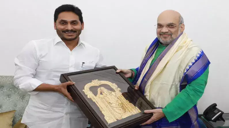 Andhra Pradesh CM Y S Jagan Mohan Reddy meets Amit Shah in Delhi, takes up pending demands