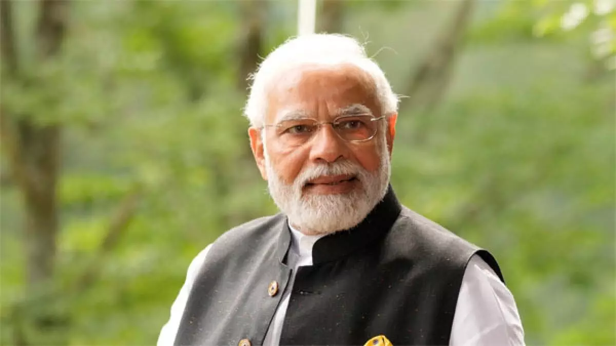 PM Narendra Modi arrives in Bhopal to attend Combined Commanders Conference and flag off Vande Bharat train