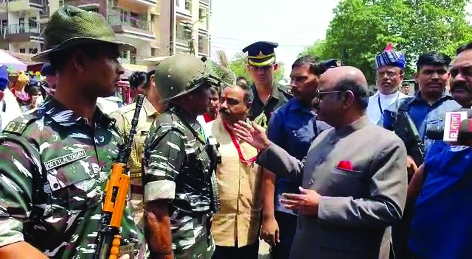 Governor Ananda Bose hits streets, interacts with people