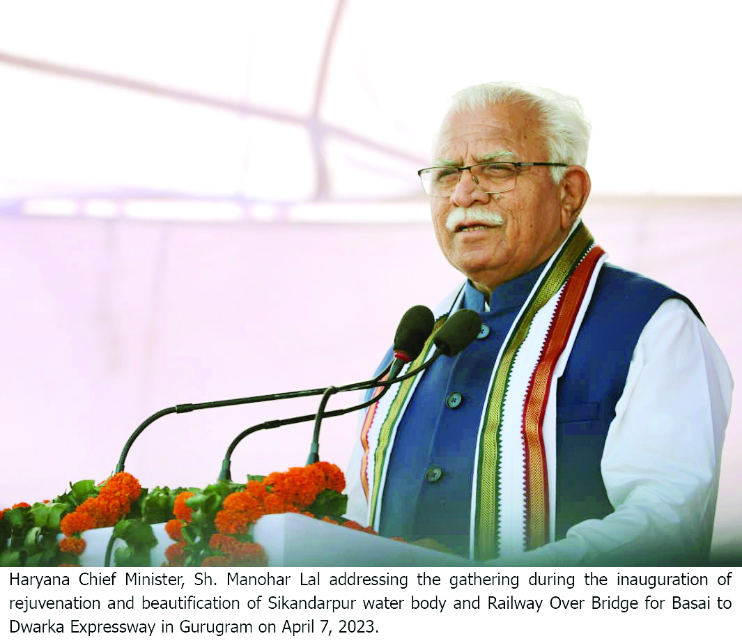 CM Khattar dedicates two projects worth Rs 32 cr to people of Gurugram CM Khattar dedicates two projects worth Rs 32 cr to people of Gurugram