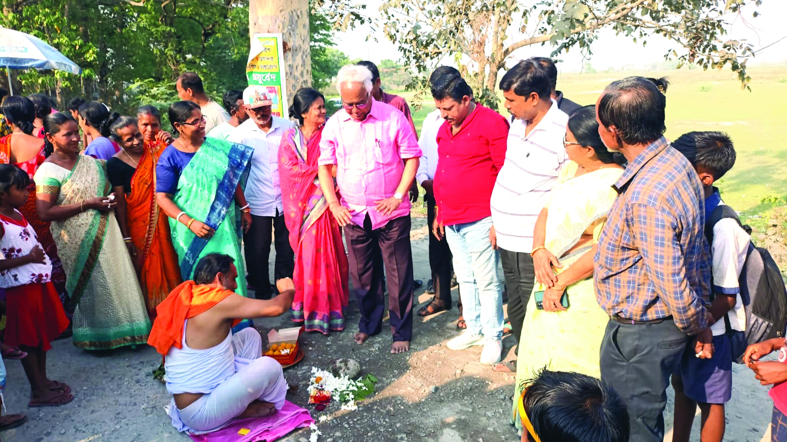 Construction work for road near Teesta Spur No. 9 begins