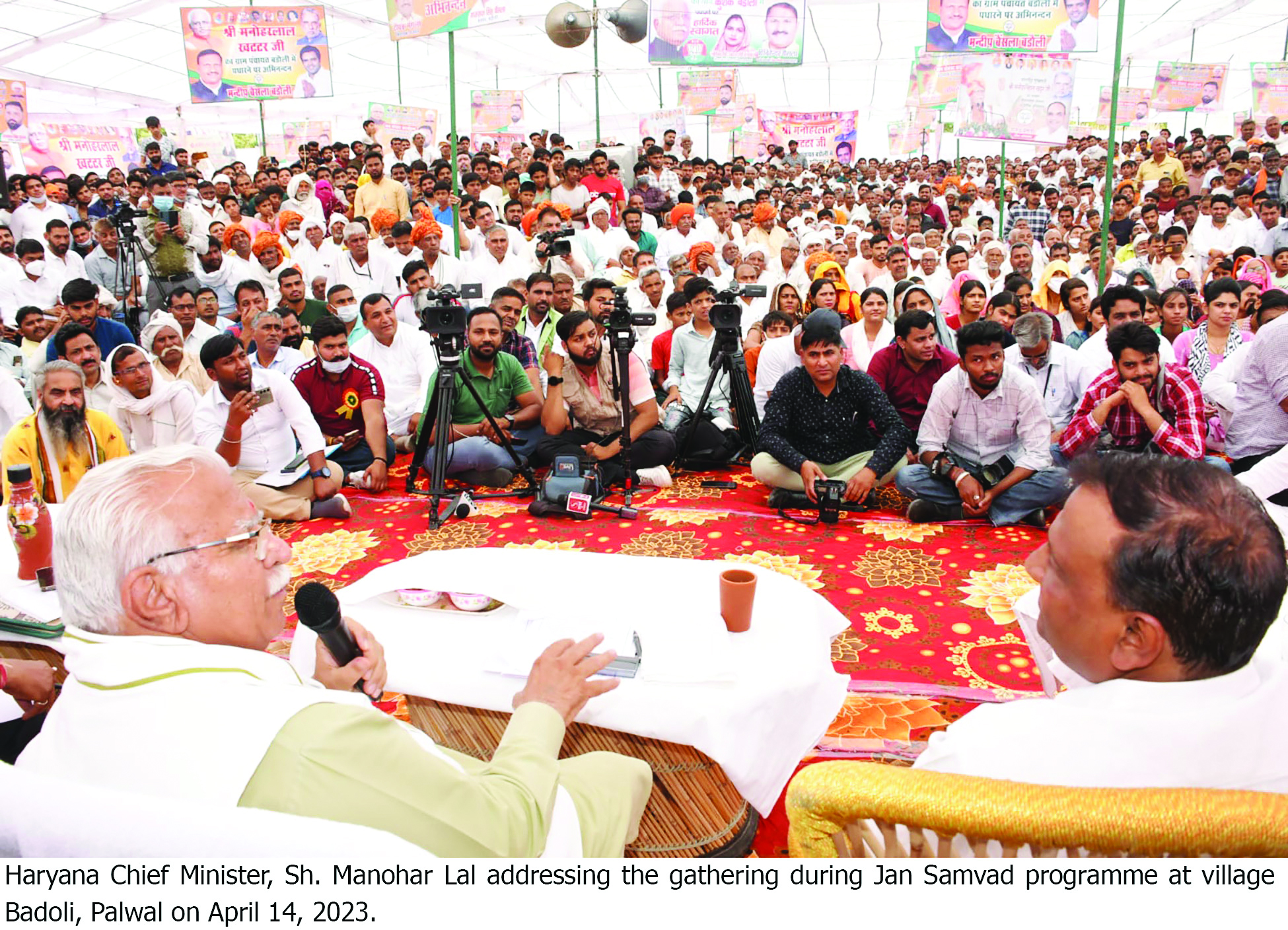People of Haryana my family & taking care of them is my job: CM People of Haryana my family & taking care of them is my job: CM