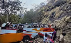 12 dead, 27 injured after bus falls into gorge on old Mumbai-Pune highway 12 dead, 27 injured after bus falls into gorge on old Mumbai-Pune highway