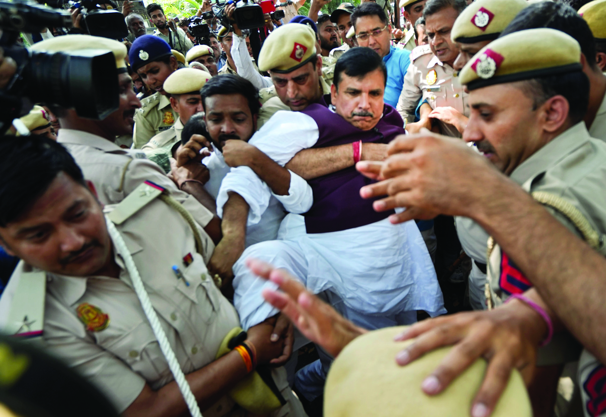 Gopal Rai unleashes scathing attack on   police action against peaceful protests