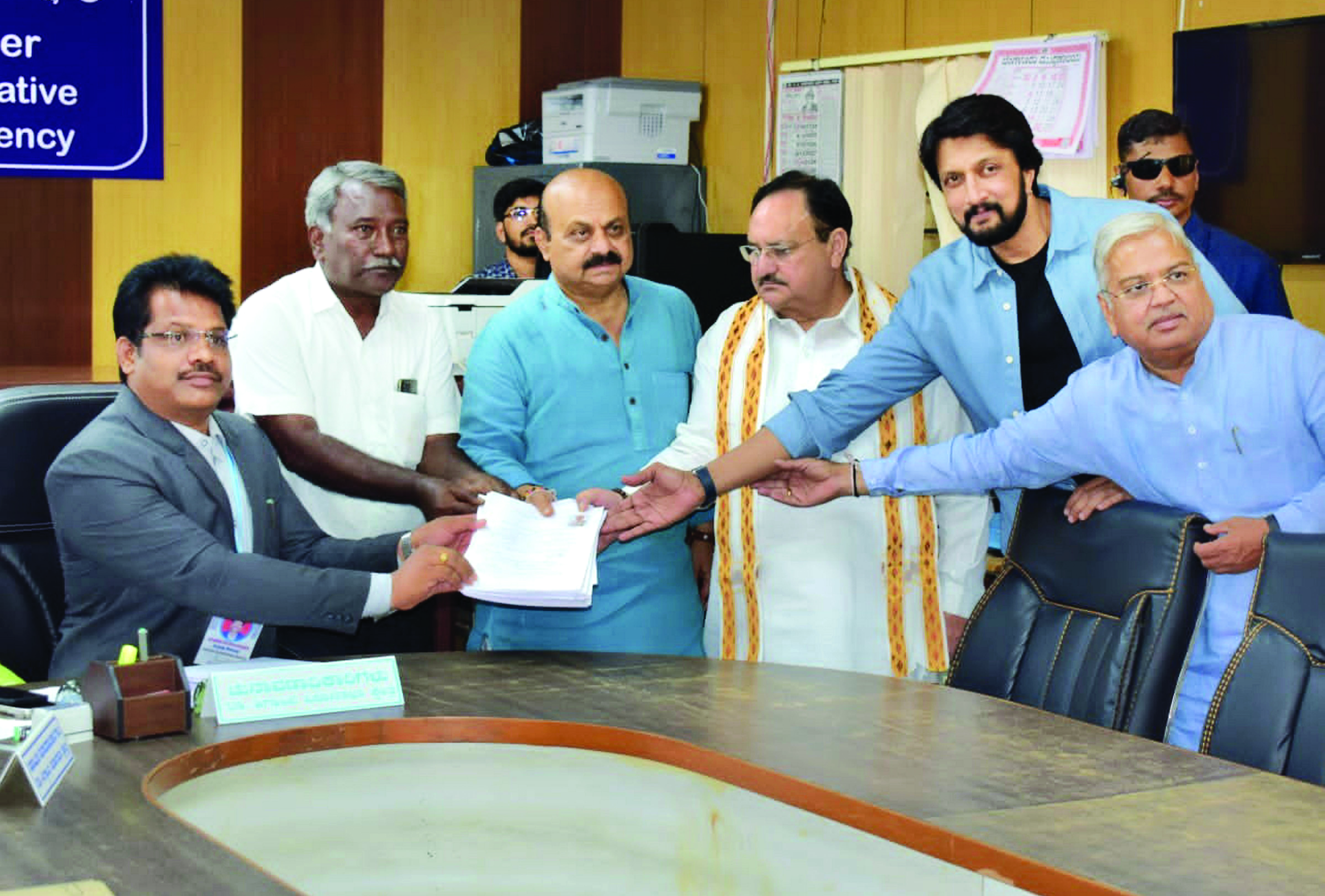 K’taka CM Bommai files nomination amid fanfare K’taka CM Bommai files nomination amid fanfare