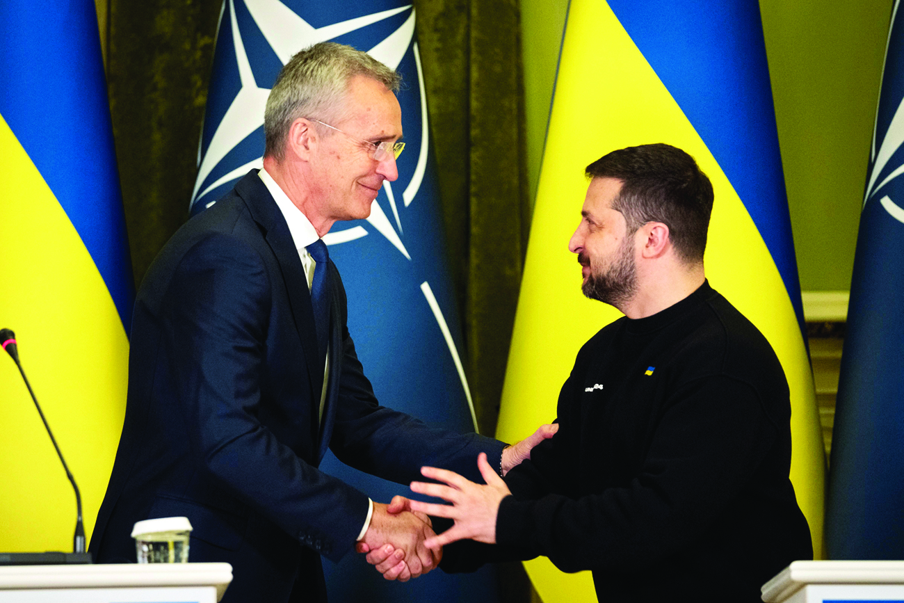 NATO chief visits Ukraine for 1st time since Russia invaded