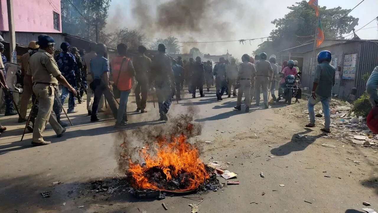 11 detained for violence in Bengals Kaliaganj; prohibitory orders continue amid heavy security