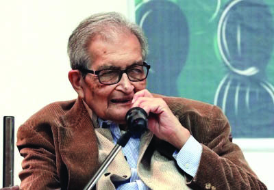 ‘Stage a peaceful sit-in stir in front of Amartya Sen’s house’
