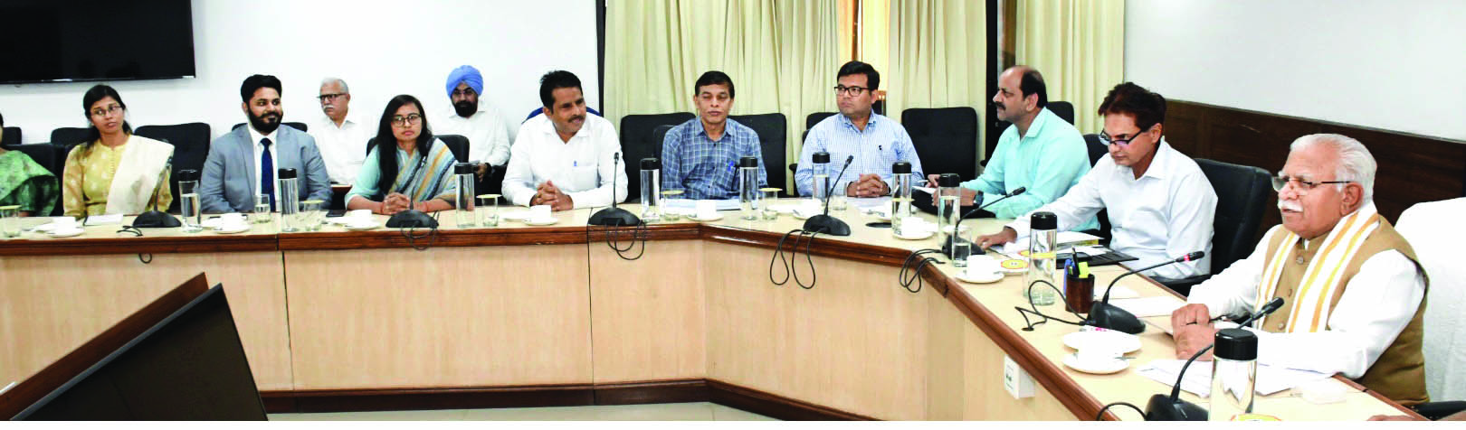 Hry CM Khattar meets newly appointed BDPOs