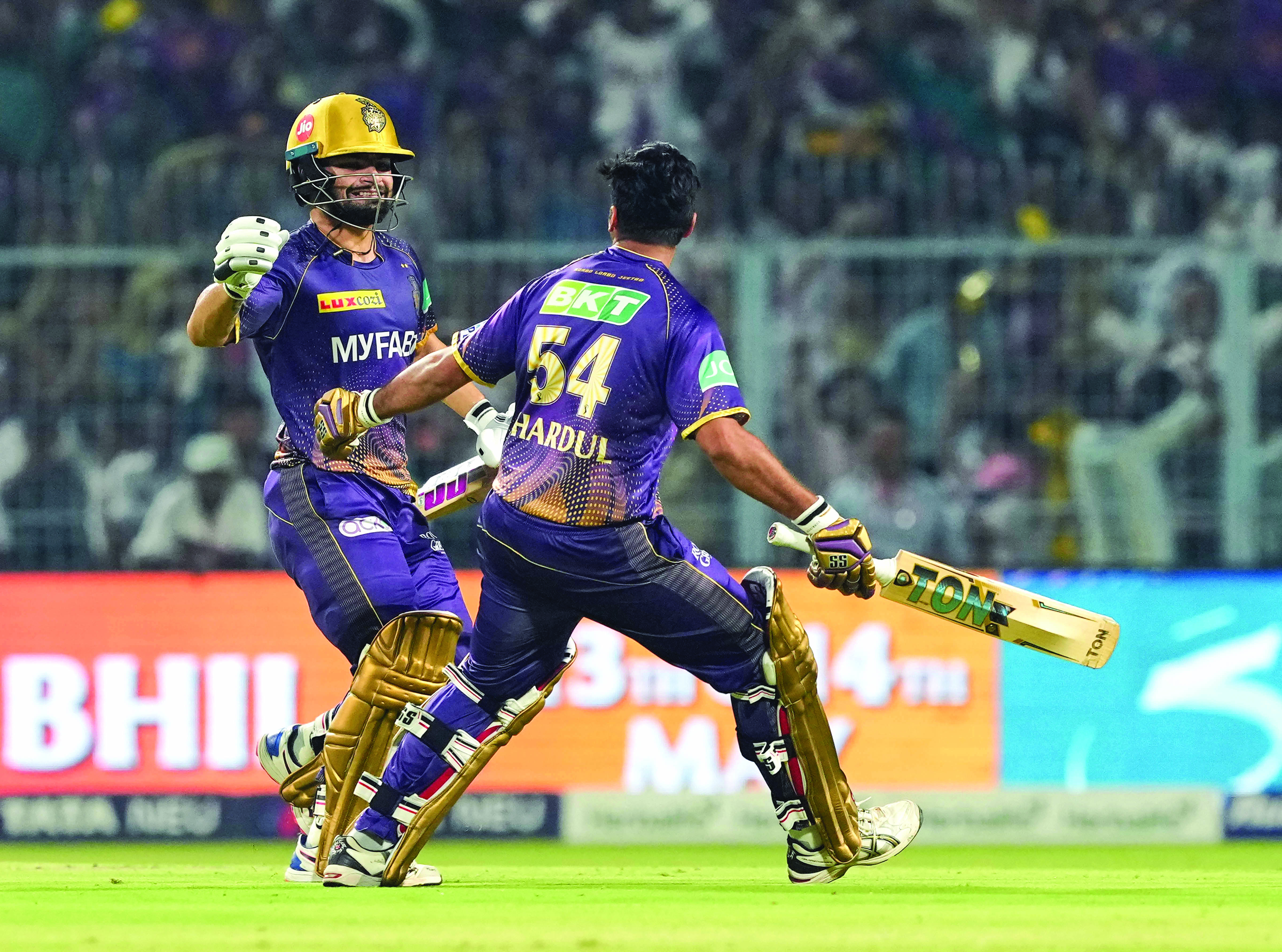 RRR: Russell, Rinku, Rana show keep KKR’s playoff hopes alive