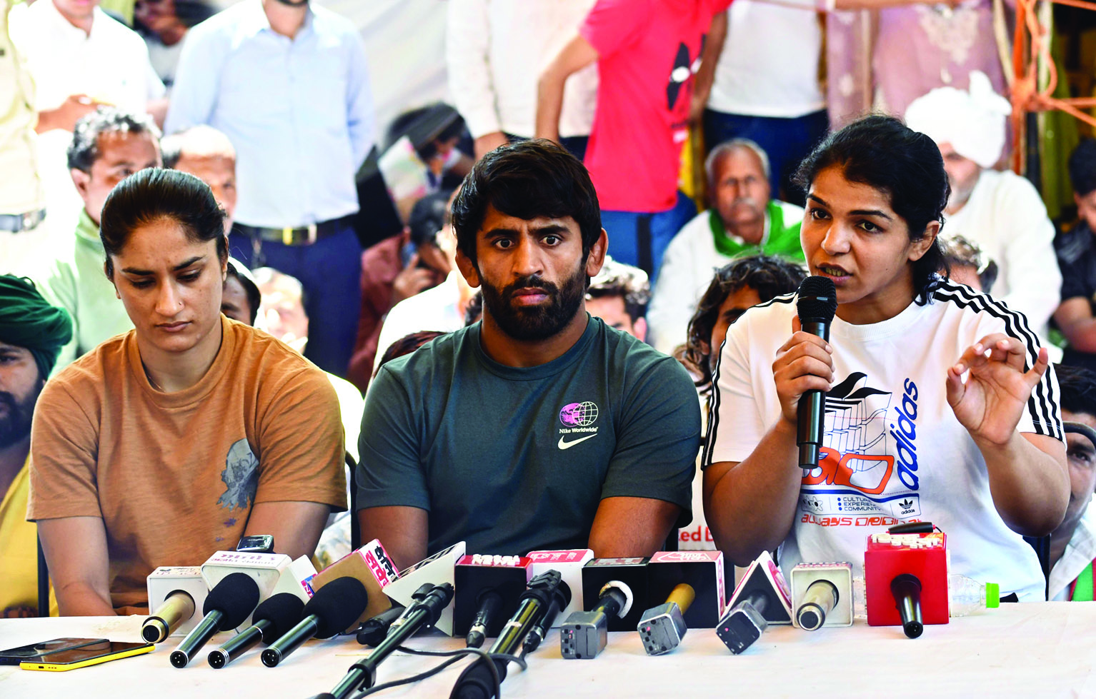 Wrestlers demand lie detector Narco Test on Brij Bhushan