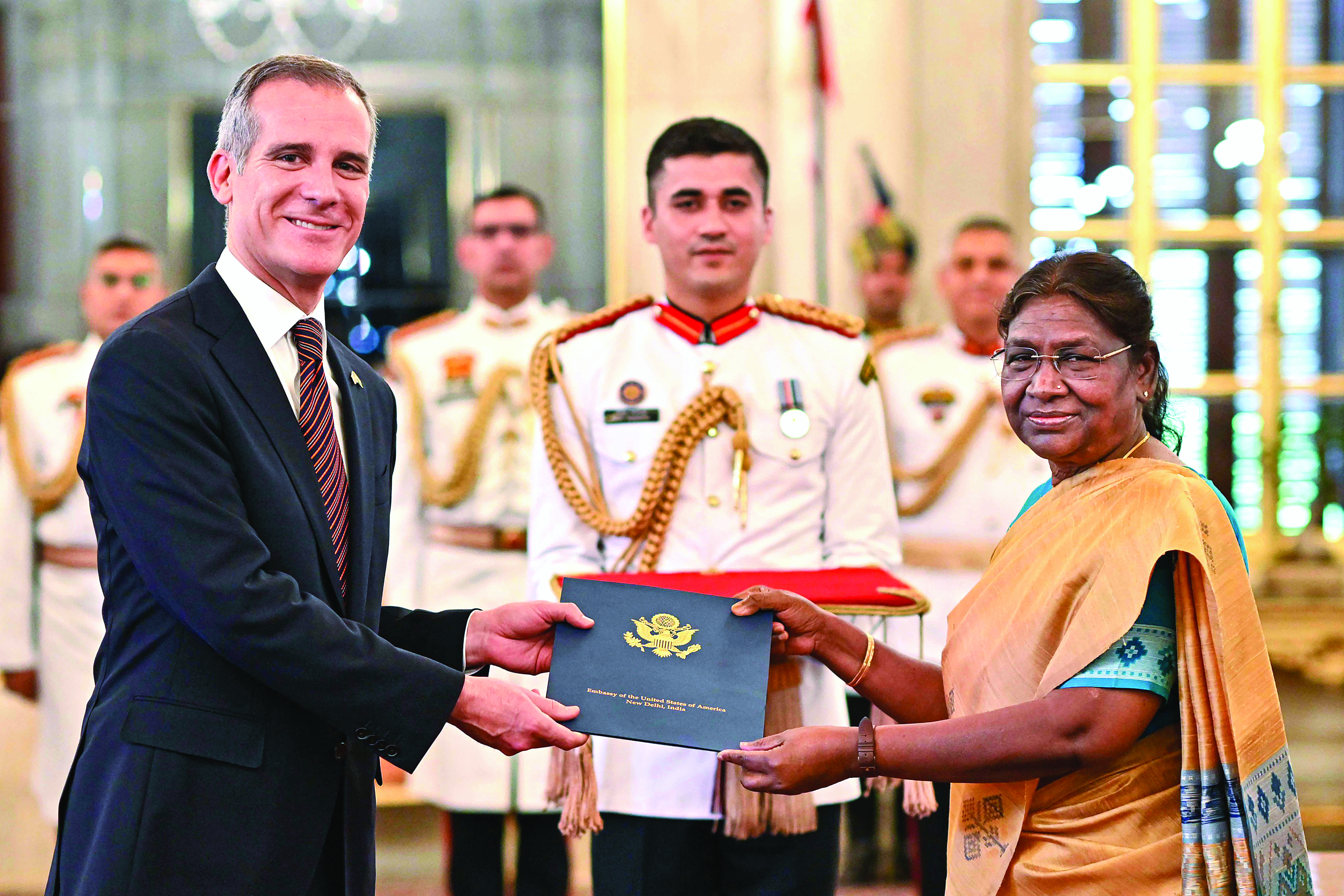 Envoys of US, Qatar and Monaco present credentials to Prez Murmu Envoys of US, Qatar and Monaco present credentials to Prez Murmu