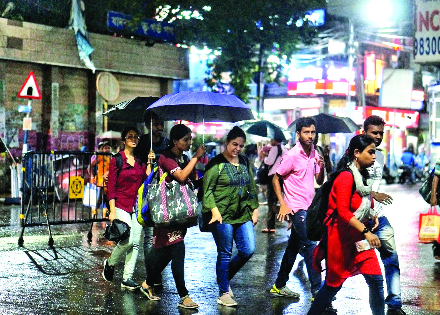 At least 20 roads blocked, train services hit