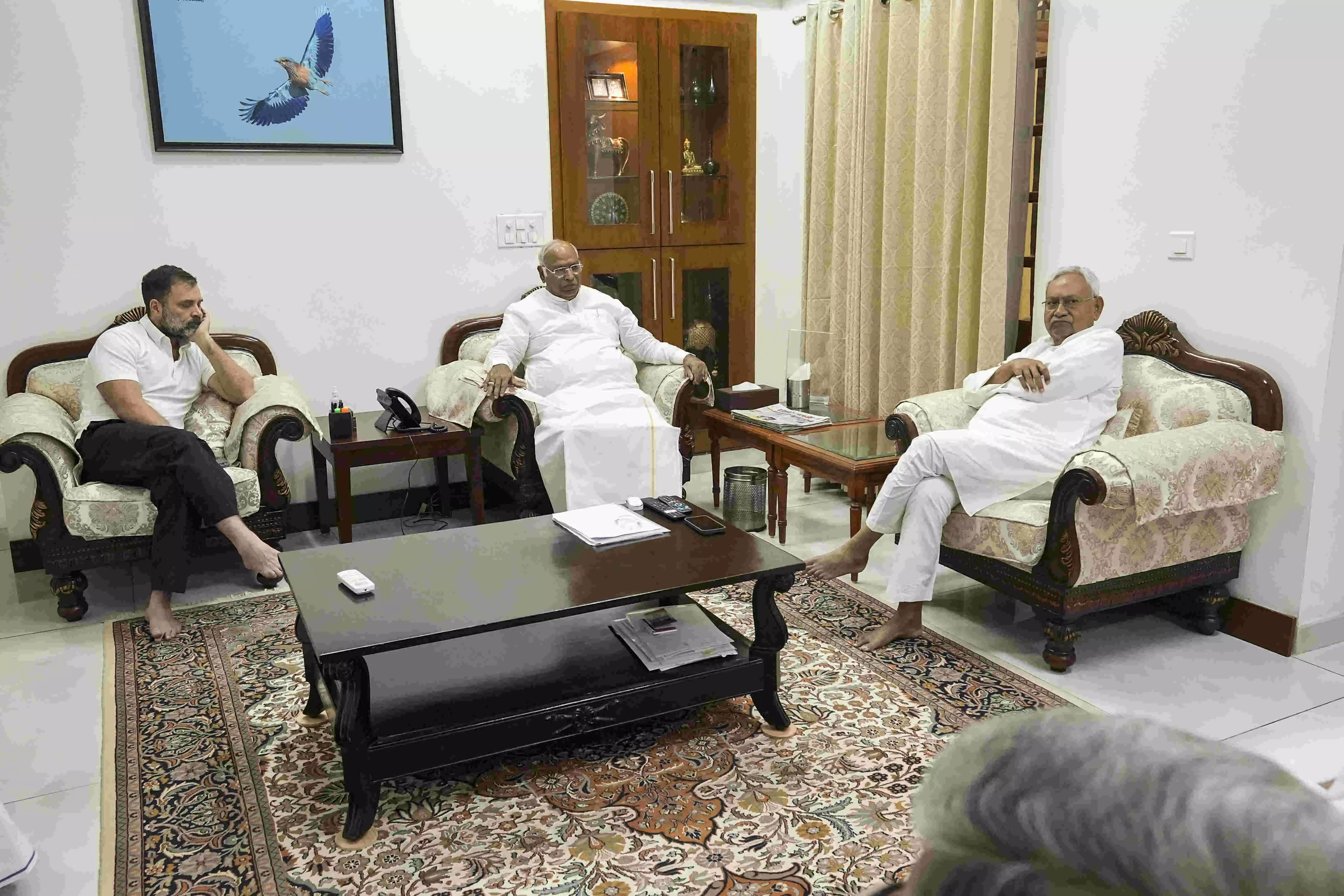 Bihar CM Nitish meets Kharge, Rahul; date and place of Opposition meet to be decided in 1-2 days