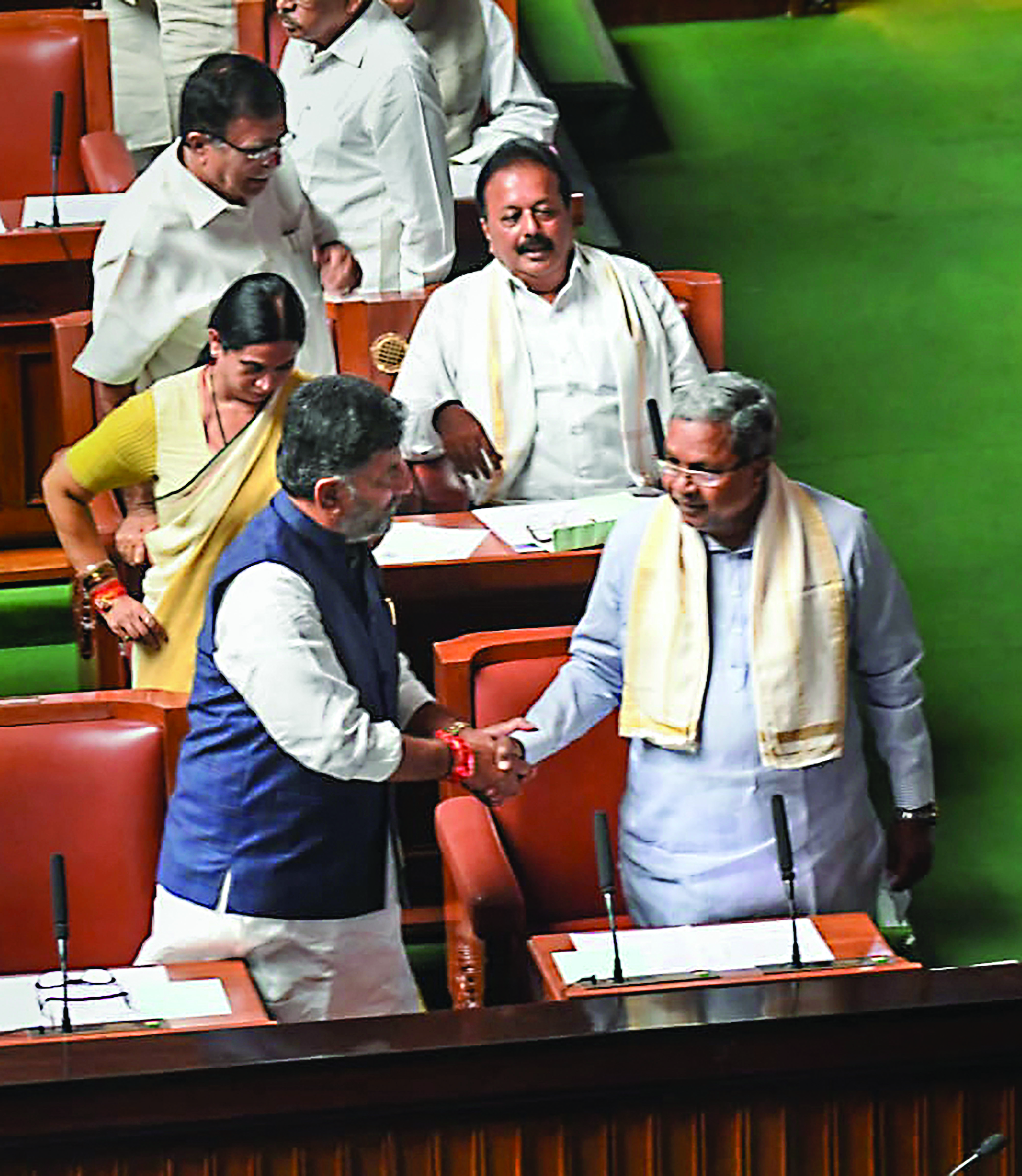 Karnataka CM, Dy CM in Delhi, likely to discuss Cabinet expansion Karnataka CM, Dy CM in Delhi, likely to discuss Cabinet expansion