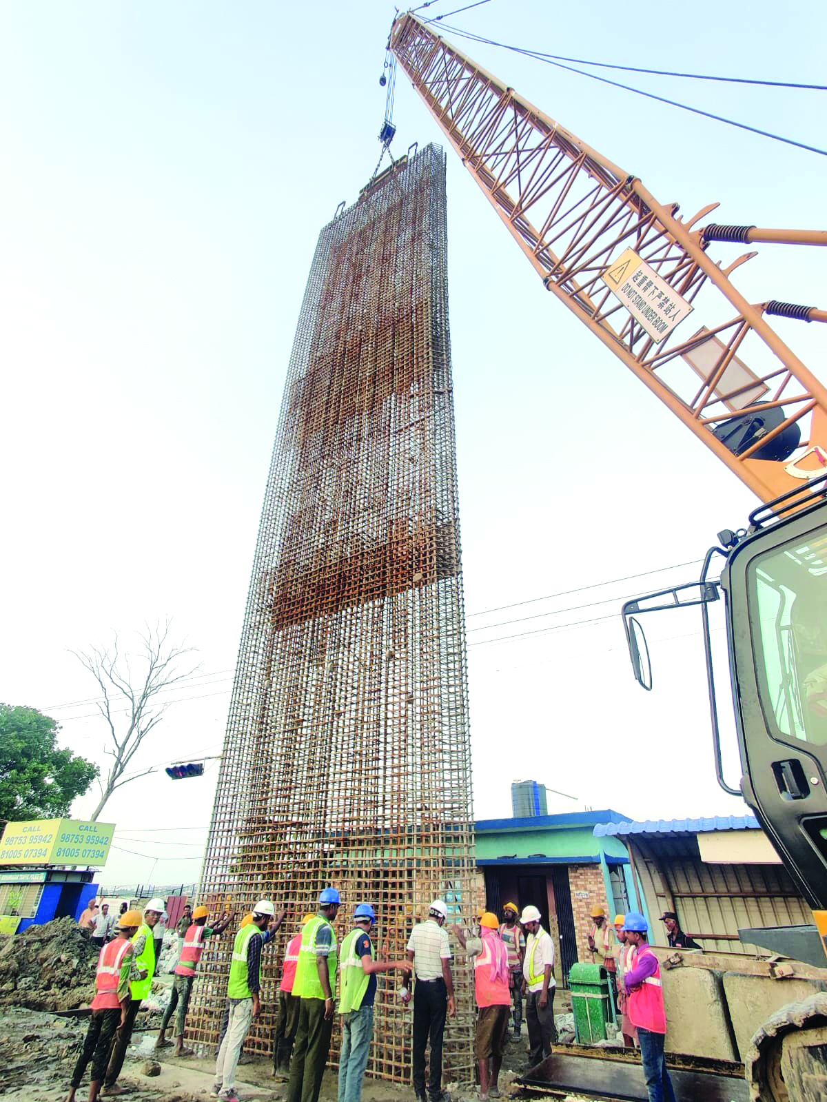 Construction of 3 diaphragm walls of Michael Nagar Metro Station on National Highway-12 completed