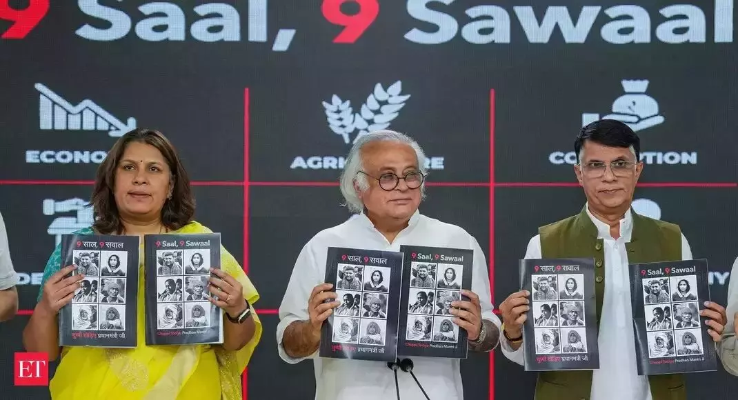 Congress asks PM nine questions as BJP govt completes nine years Congress asks PM nine questions as BJP govt completes nine years