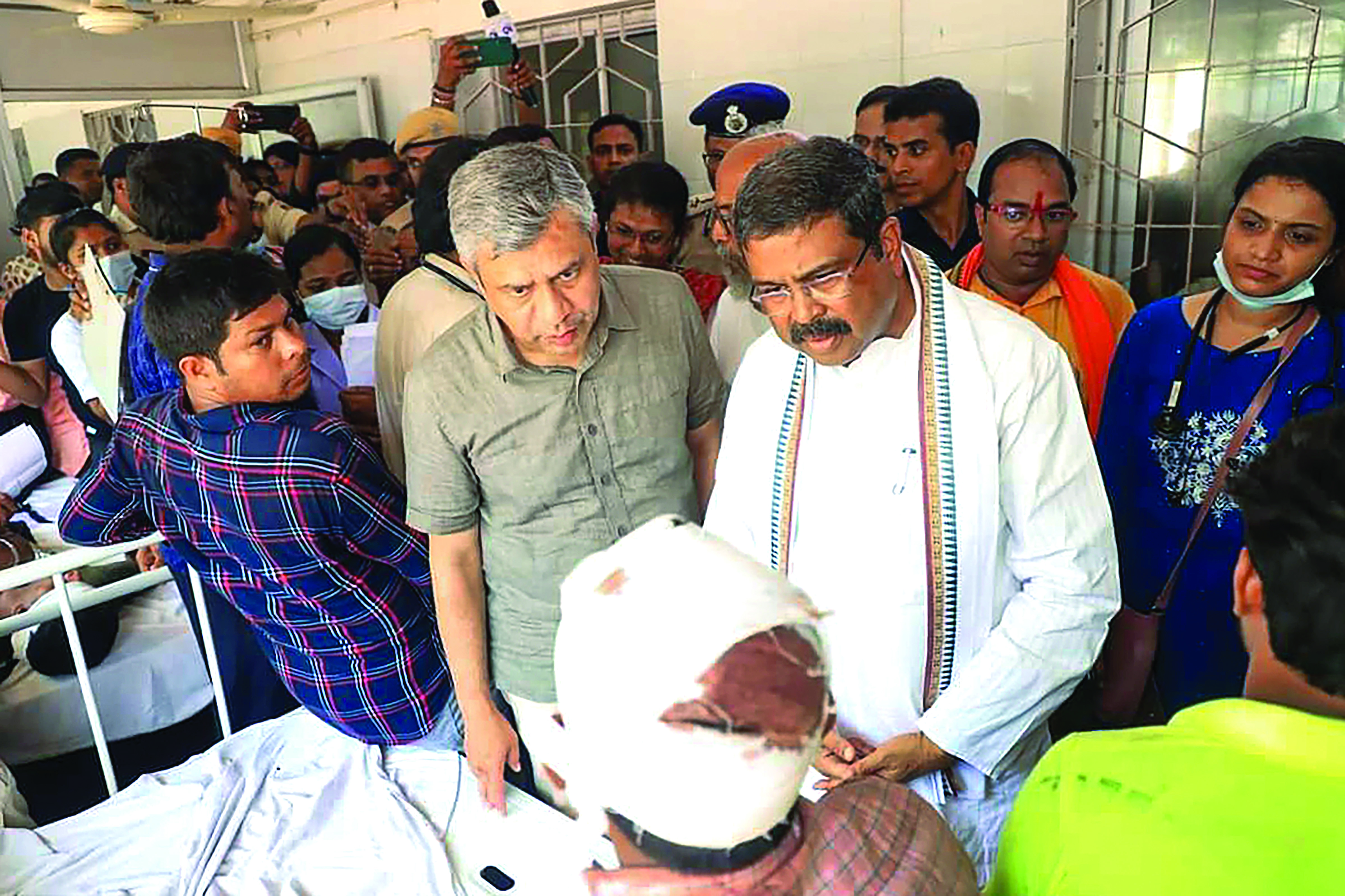 Post train accident, hospitals bursting with patients, medical staff overworked