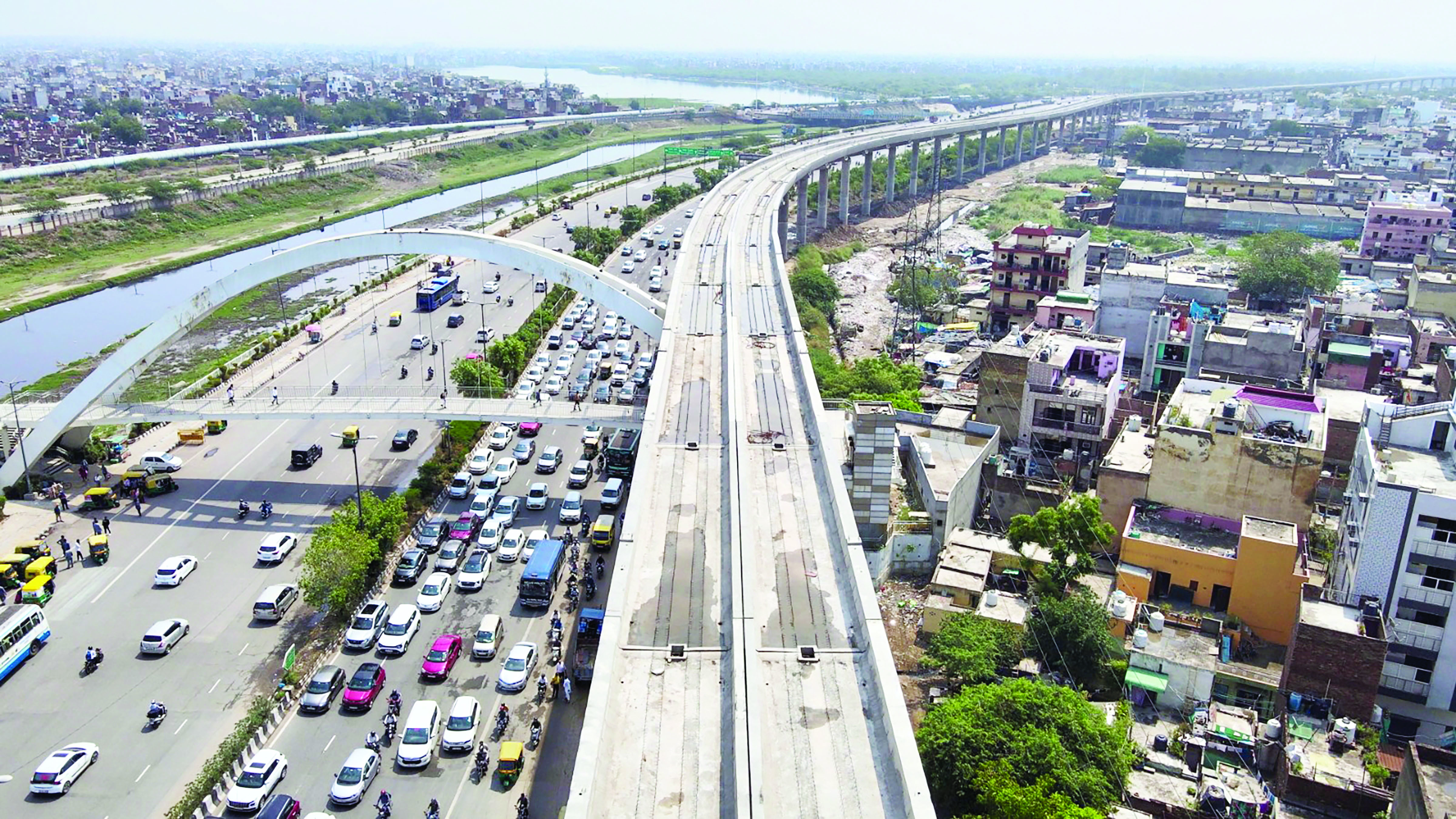 Delhi Metro completes structural work on stretch of elevated viaduct of Ph-IV corridor Delhi Metro completes structural work on stretch of elevated viaduct of Ph-IV corridor