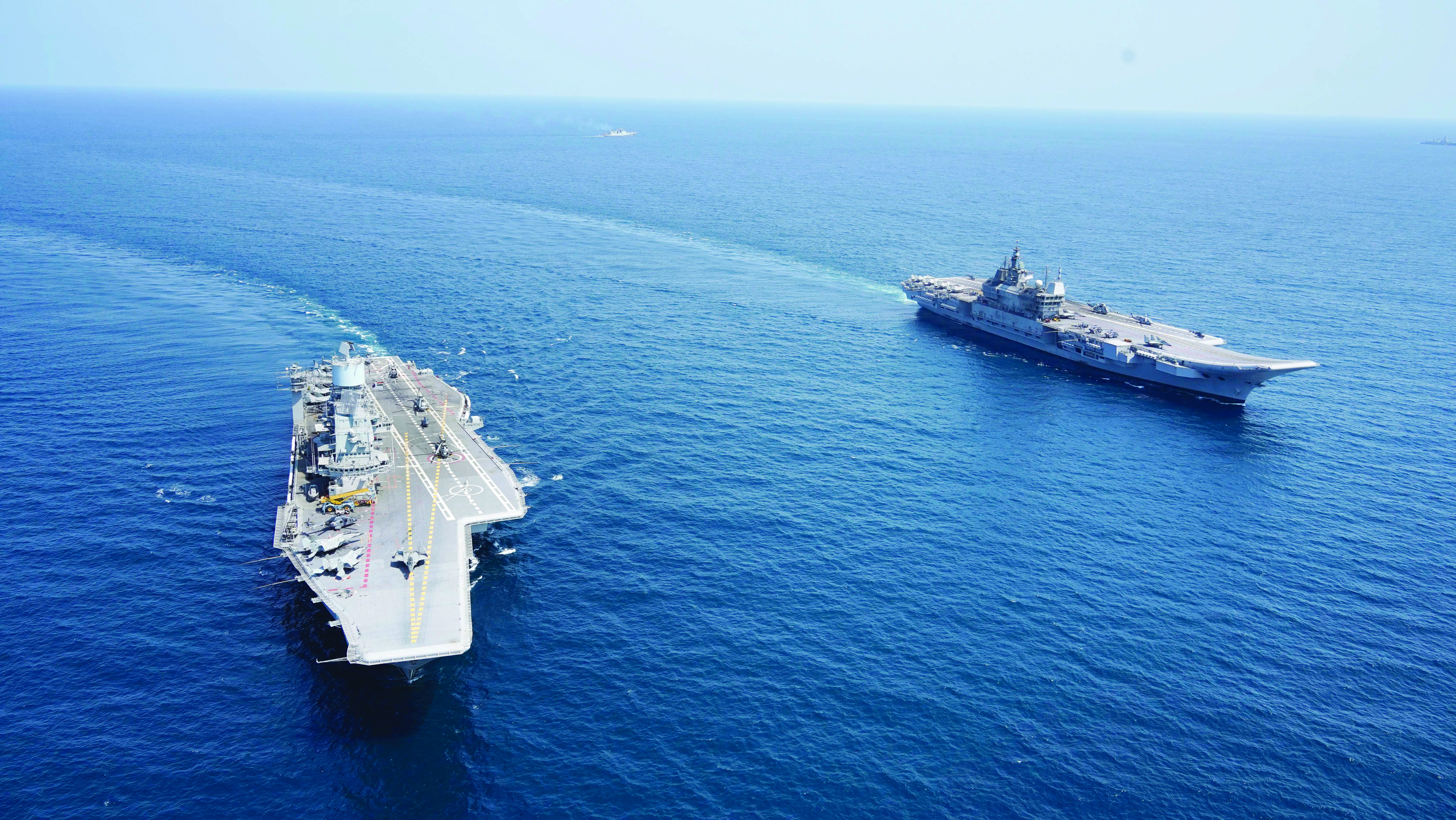 Navy’s mega op: 2 aircraft carriers, over 35 combat planes in action