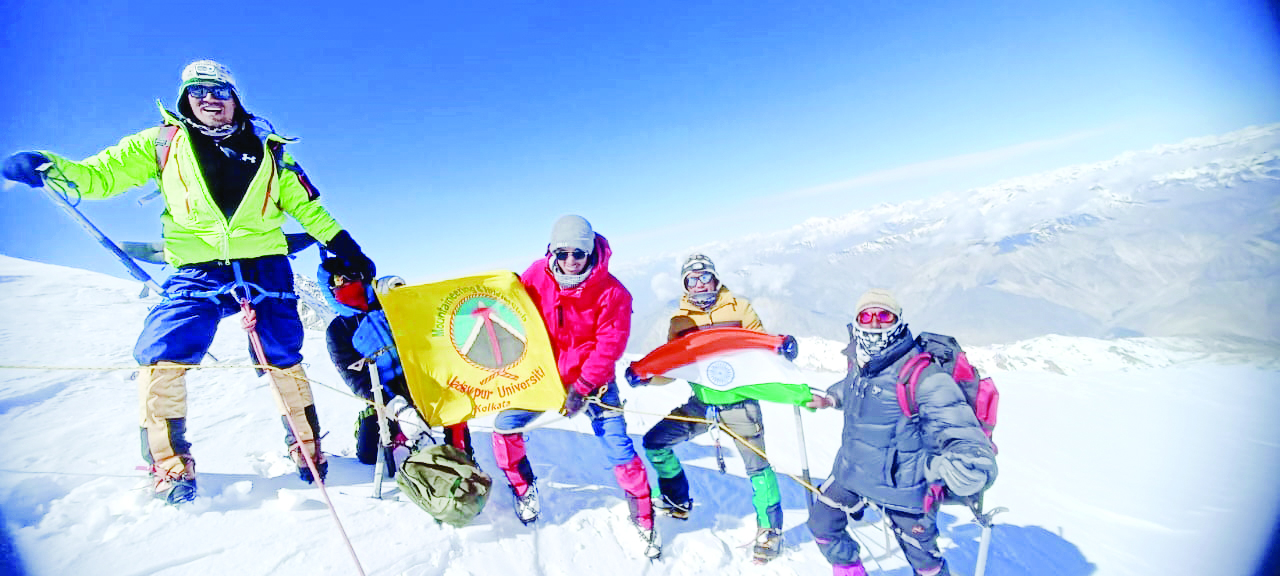 Two students, one faculty of JU summited Leo Purgyil Two students, one faculty of JU summited Leo Purgyil