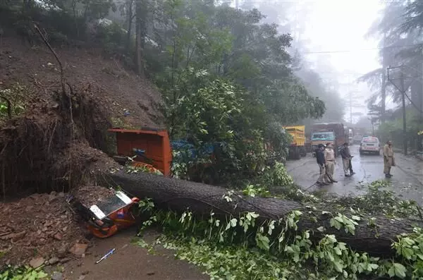 Heavy rains lash Shimla, key roads blocked across Himachal Pradesh