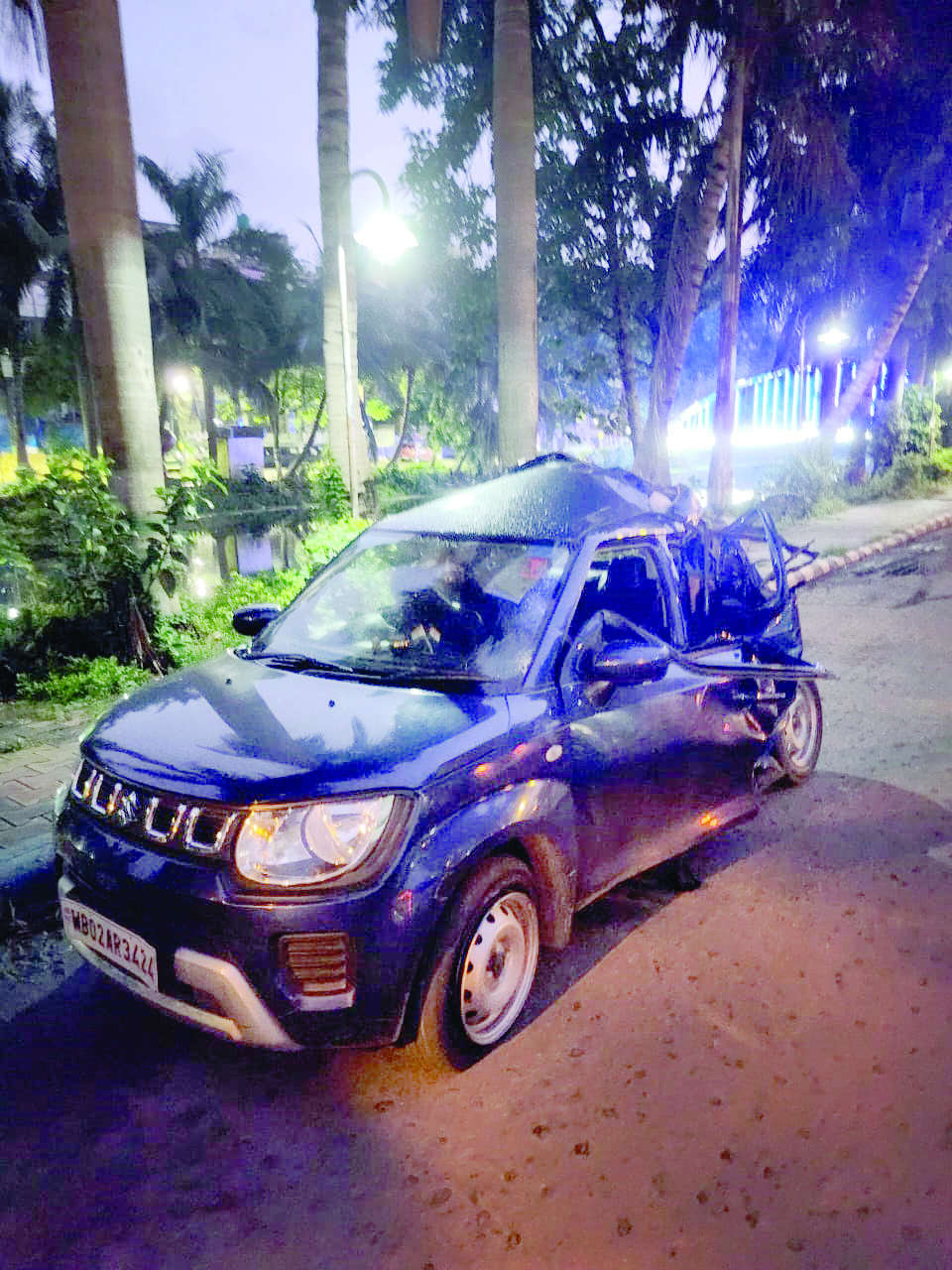Lake Town: 3 dead after   speeding bus rams into car
