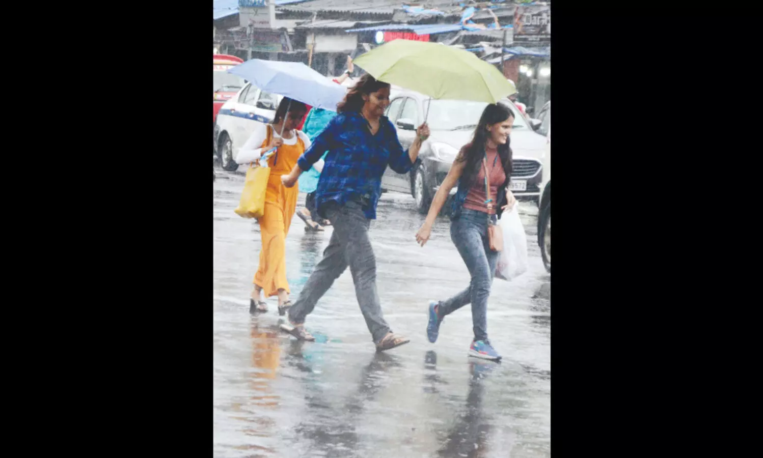 Downpour brings mercury down by a few notches