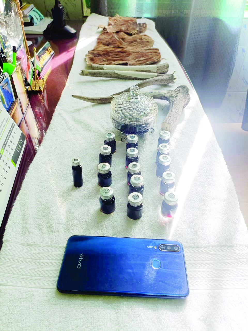 Wildlife articles seized, two arrested in Siliguri Wildlife articles seized, two arrested in Siliguri