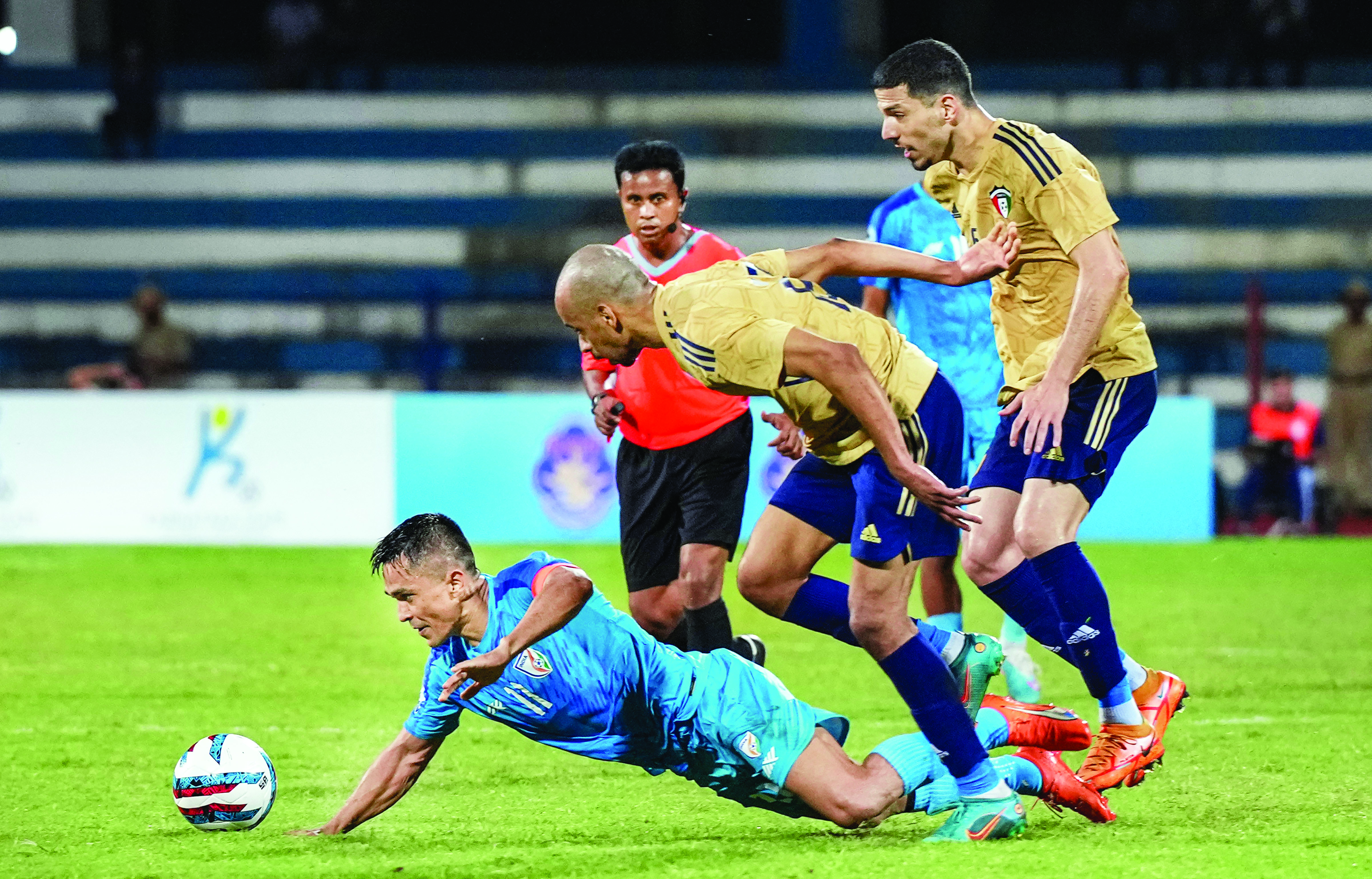 Chhetri works his magic but India split points with Kuwaita