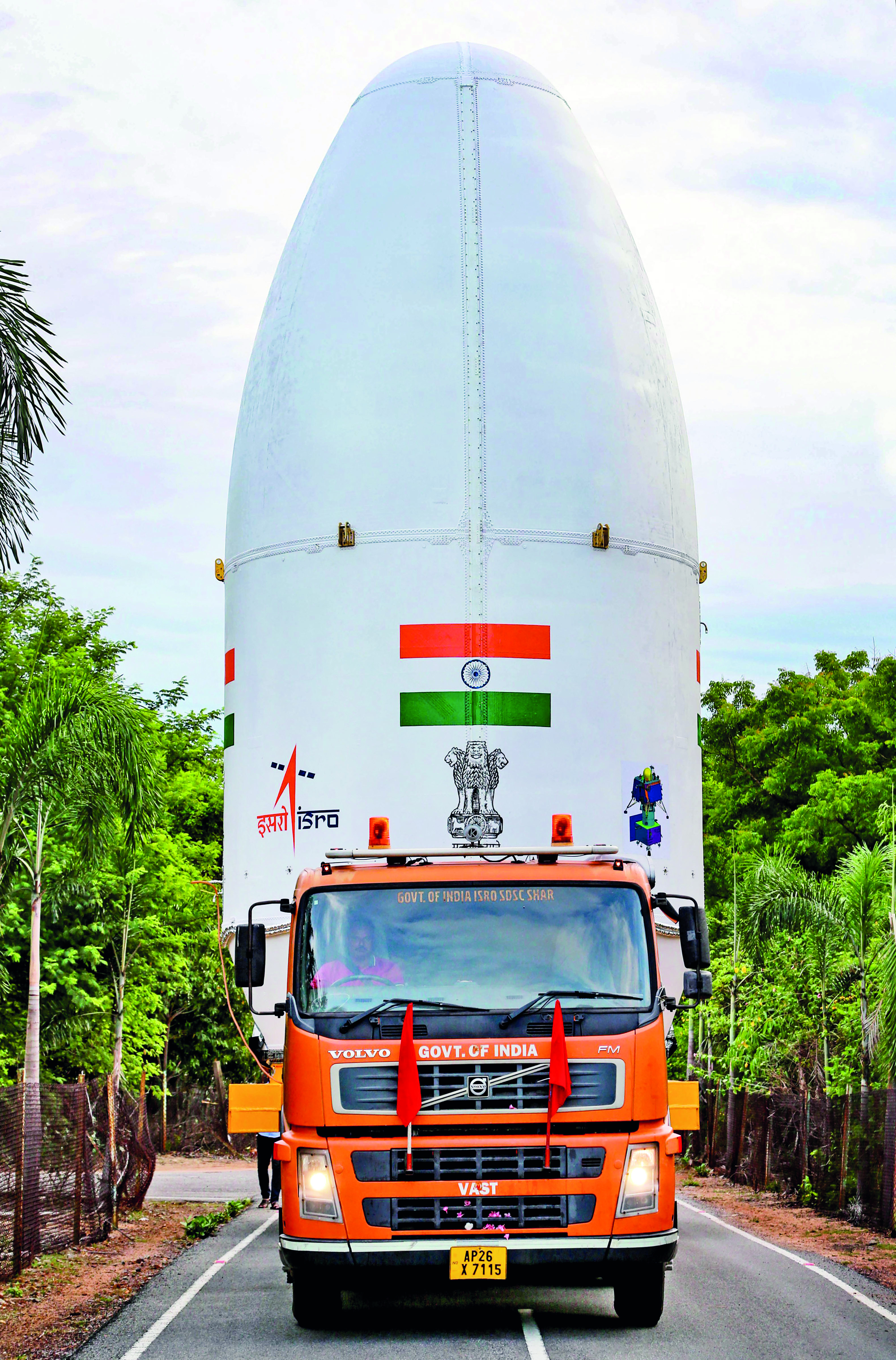 Spacecraft mated with rocket for launch