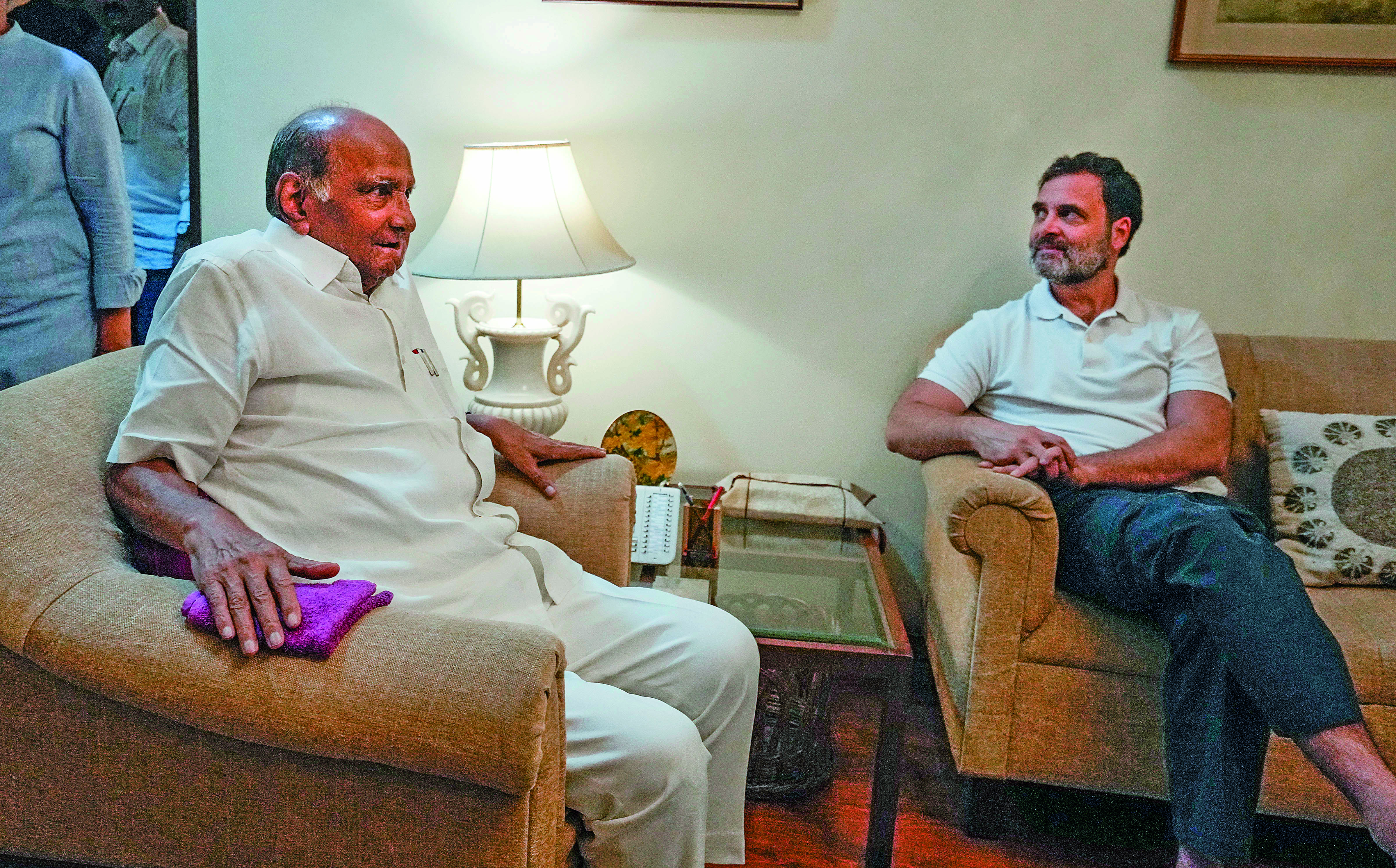 Rahul meets Sharad Pawar, expresses resolve to fight BJP together
