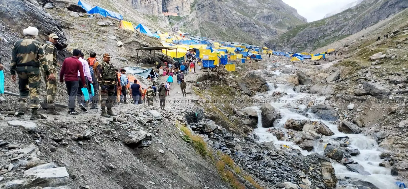 Bad weather forces pilgrims stay put in Jammu base camp on second day of Amarnath Yatra
