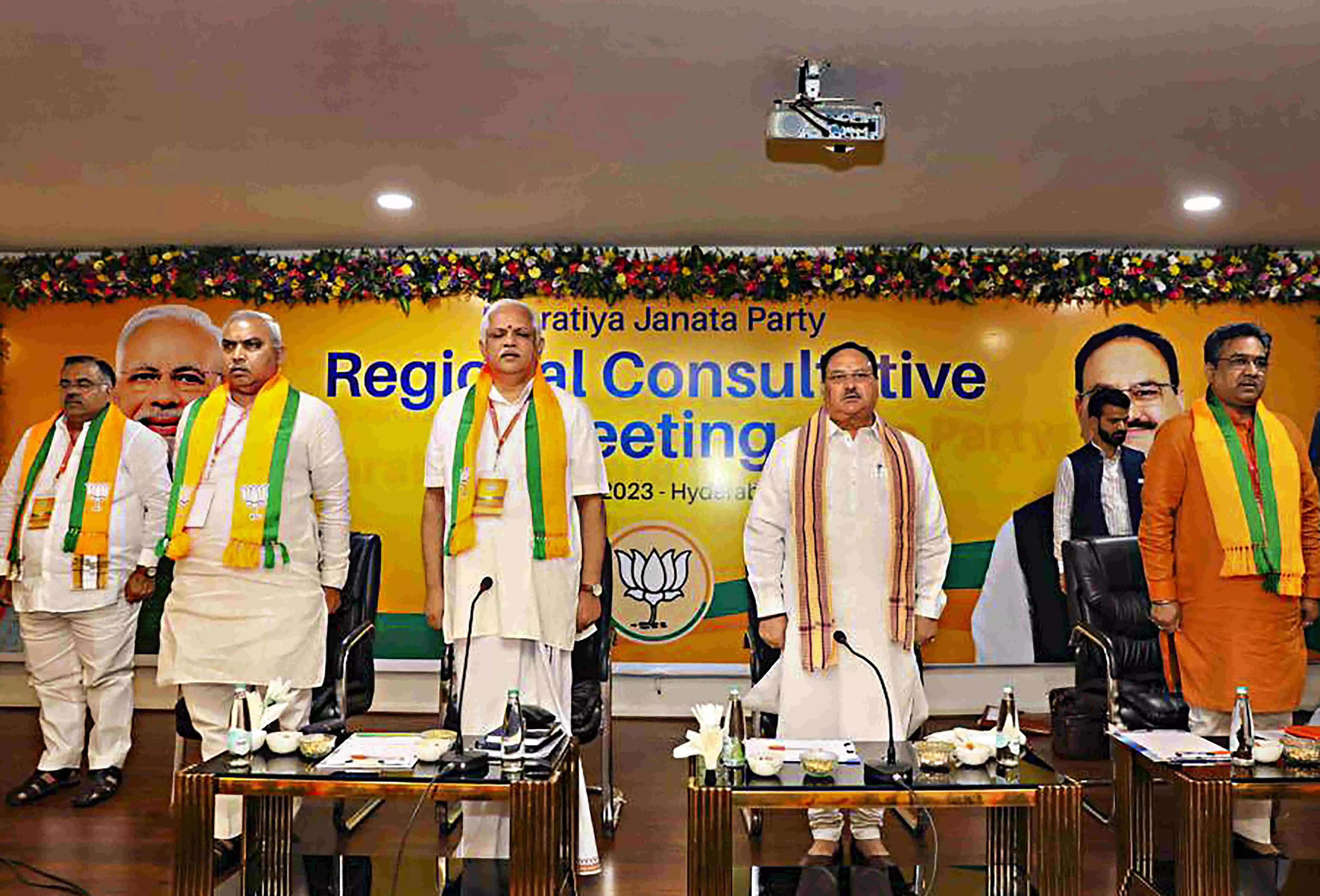 BJP chief Nadda chairs regional consultative meeting in Hyderabad