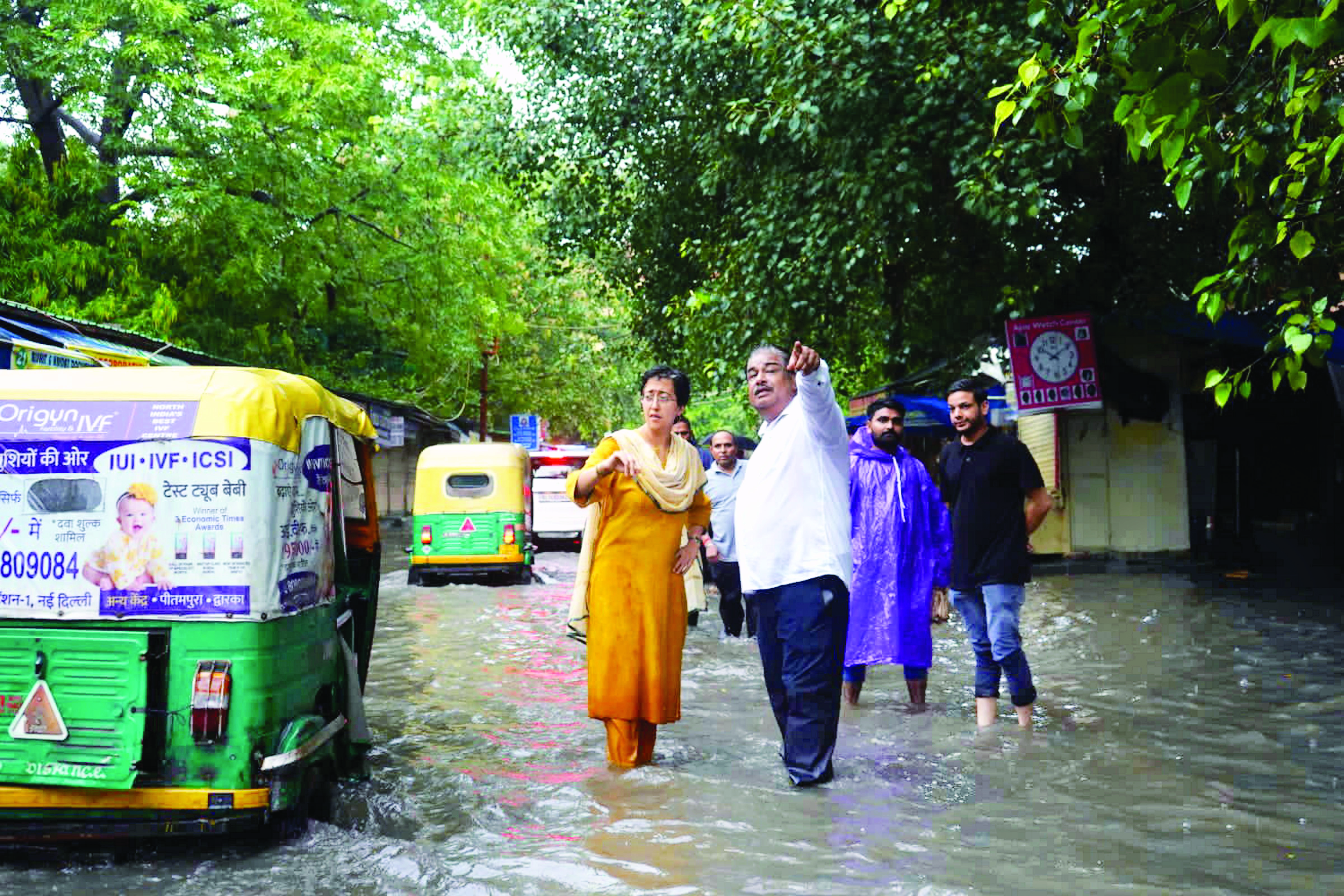 Ground zero: PWD min Atishi inspects waterlogged areas Ground zero: PWD min Atishi inspects waterlogged areas