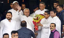 BJP disrupts Bihar assemblys proceedings demanding Tejashwis resignation BJP disrupts Bihar assemblys proceedings demanding Tejashwis resignation