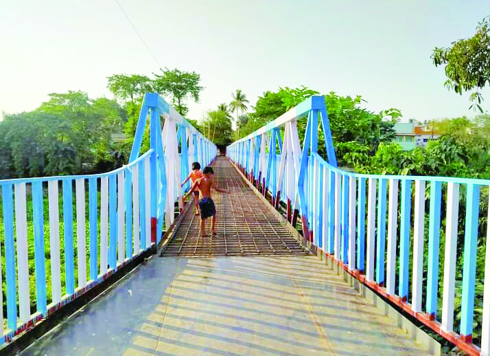 Reconstructed Balurghat footbridge awaits inauguration