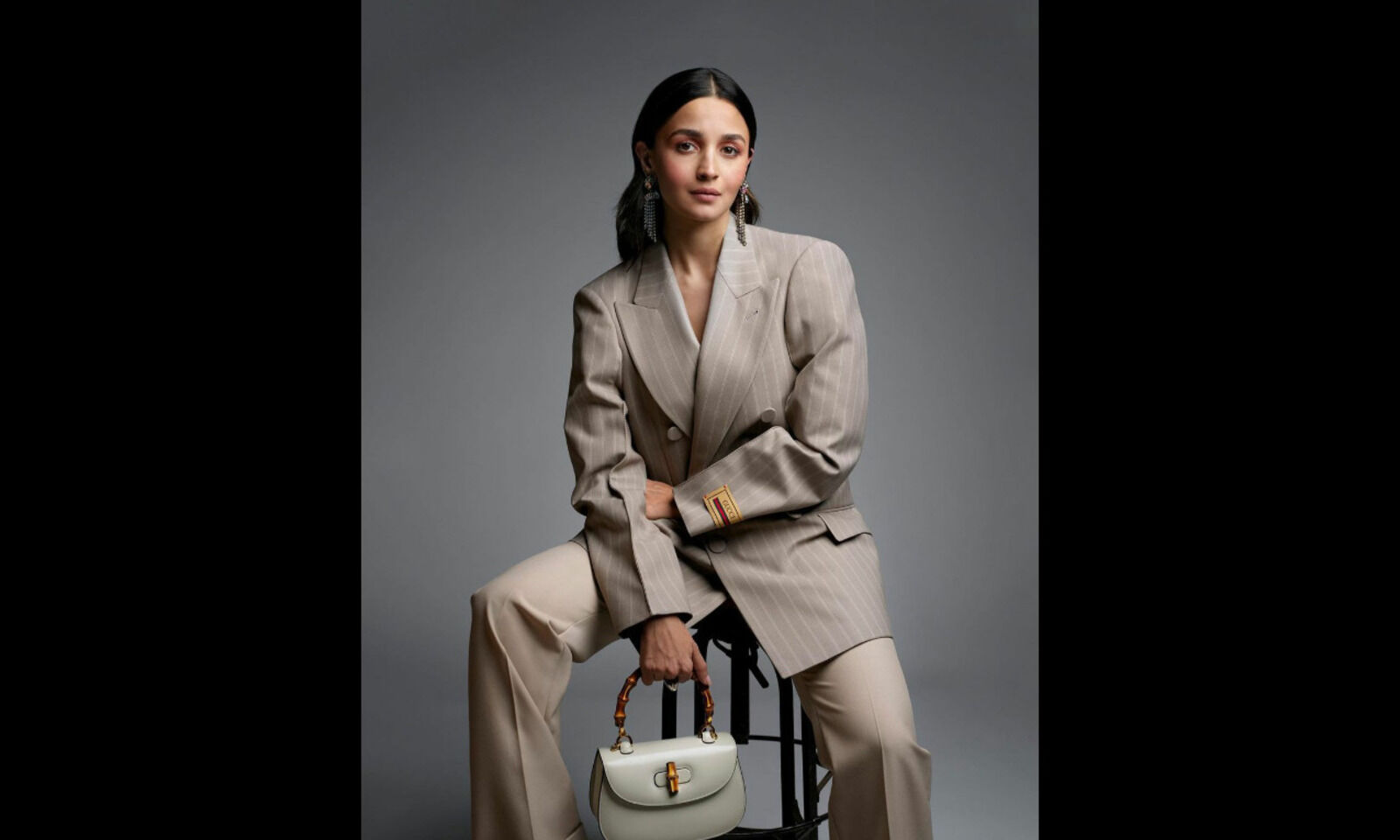 Alia Bhatt Slays In Grey Checkered Pantsuit - See Pics