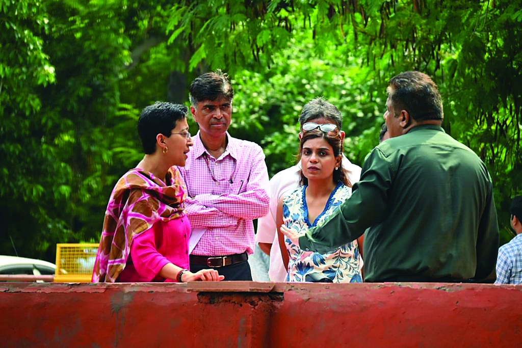 Rajghat continues to hold floodwater due to its bowl-like structure: Atishi