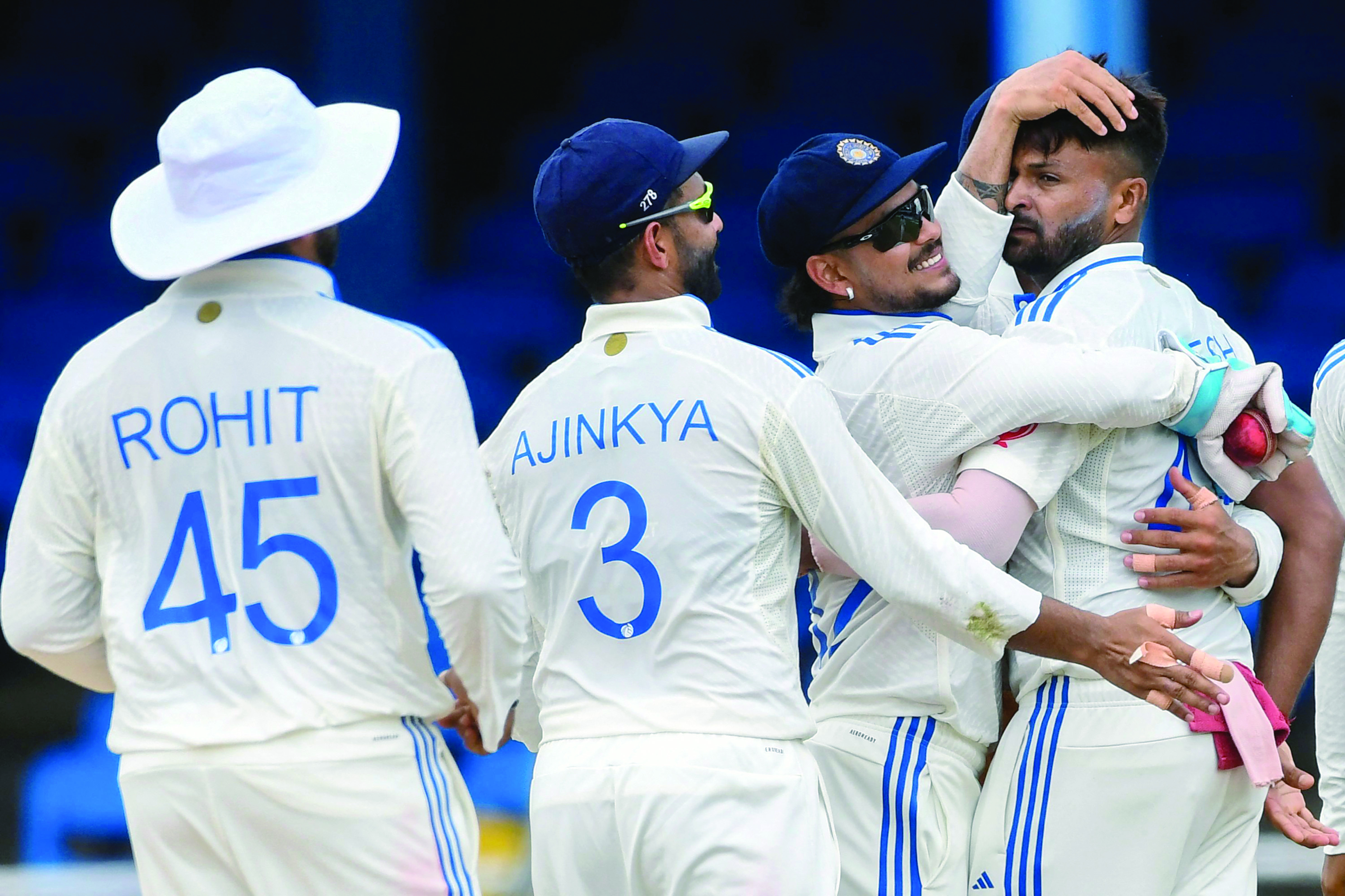 India skittle out WI for 255 before Rohit smashes his fifty