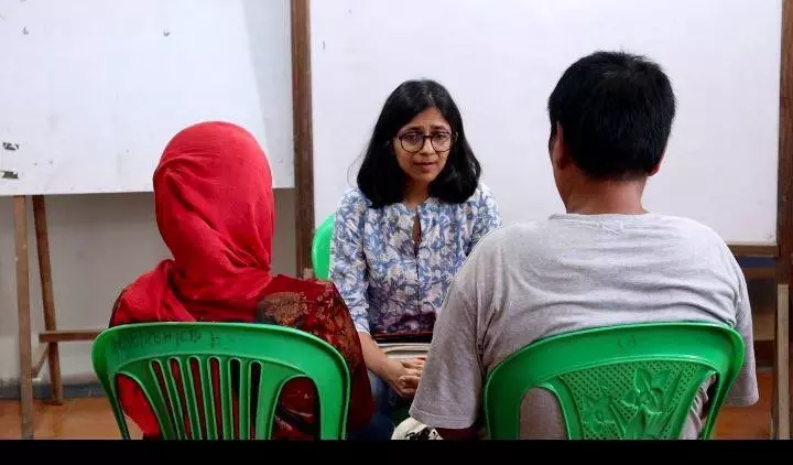 DCW Chief Swati Maliwal meets families of women stripped, paraded in Manipur