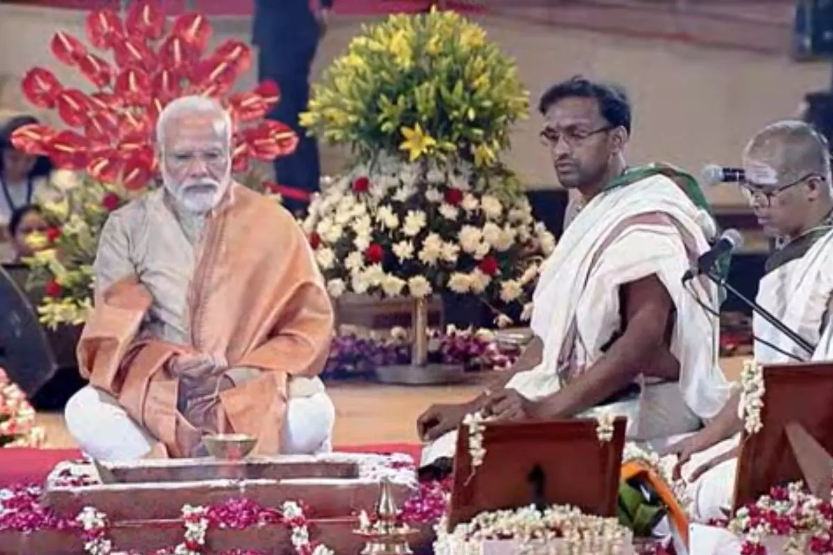 Delhi: PM Modi performs pooja at Pragati Maidans redeveloped ITPO complex