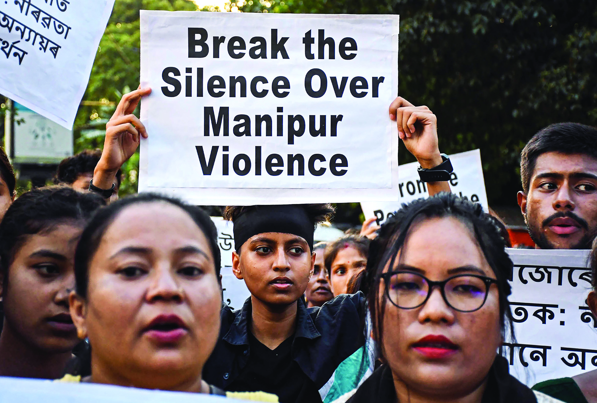 Manipur mobs burn empty houses and buses