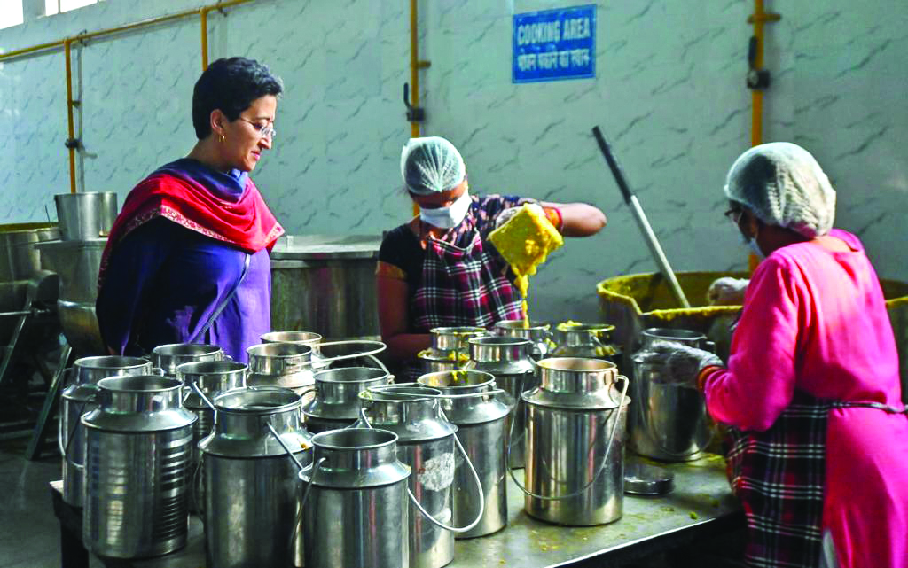WCD minister Atishi inspects kitchen that services anganwadis WCD minister Atishi inspects kitchen that services anganwadis
